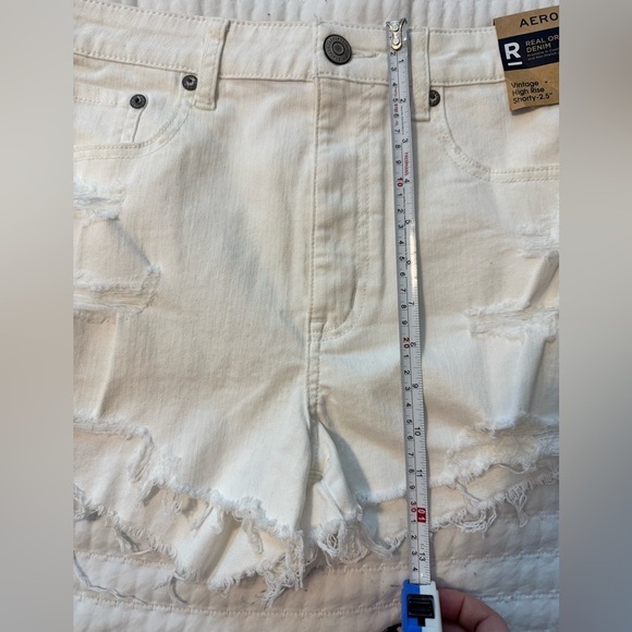 NWT Aeropostale High Rise Shorts Size 10 White - Picture 7 of 9